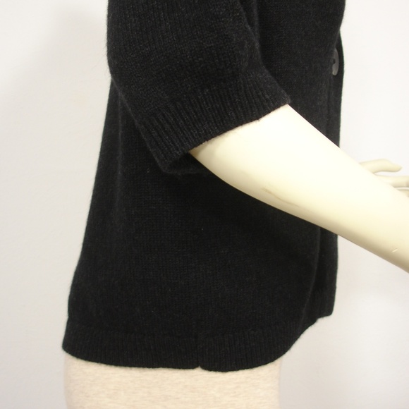 VINCE BLACK ALPACA WOOL CASHMERE BLEND CARDIGAN L - Picture 6 of 8